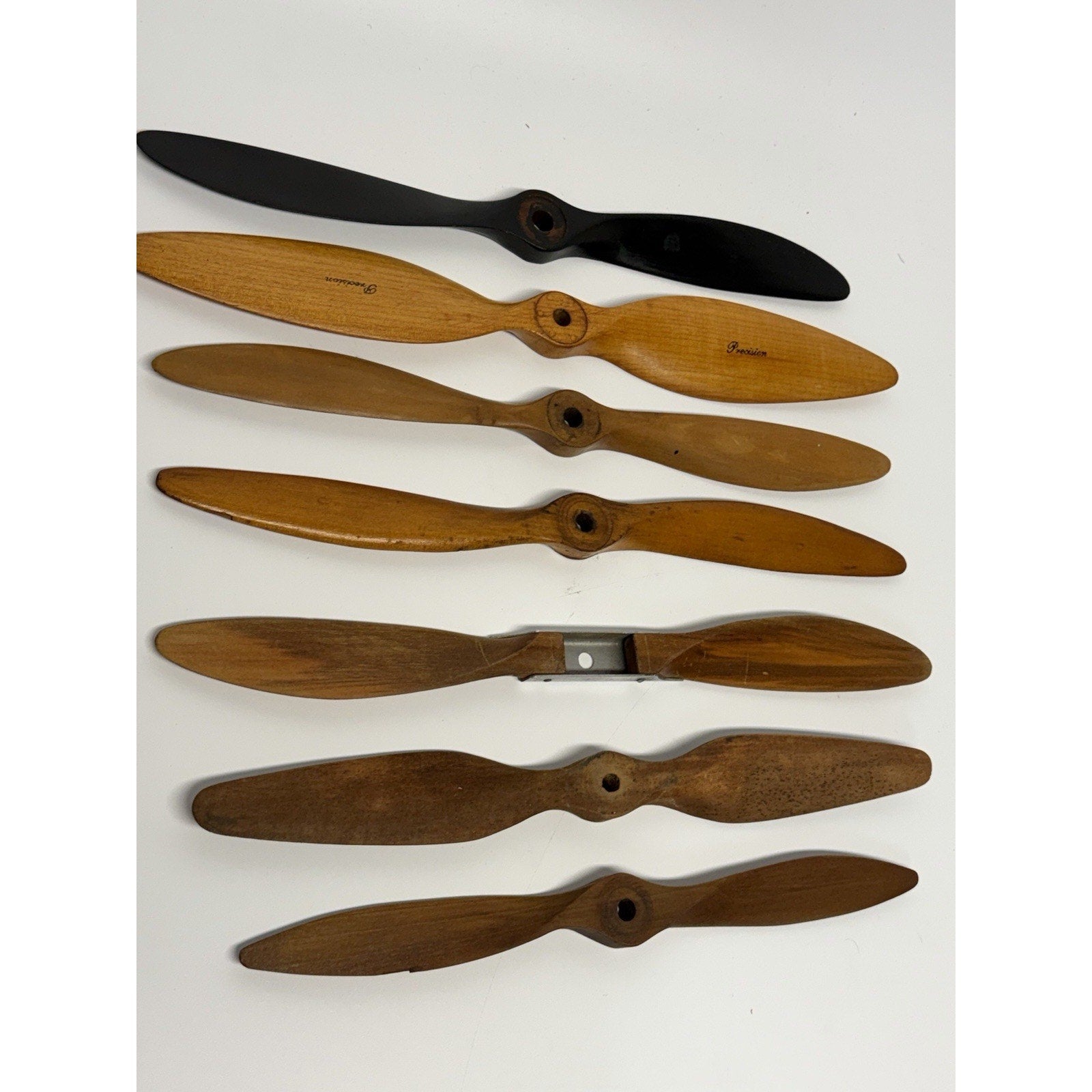 Vintage Lot of 7 RC Model Airplane Wood Propellers
