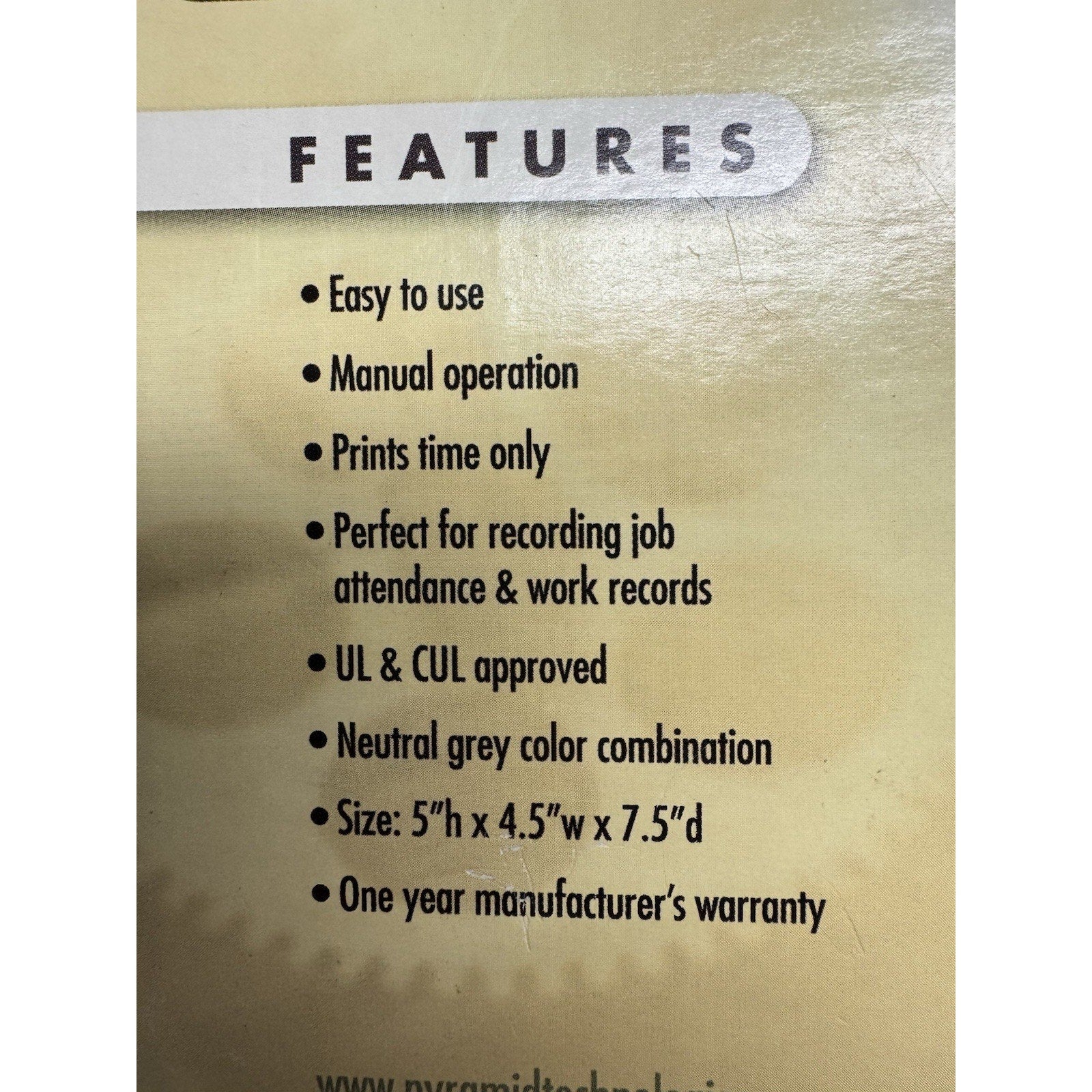 Vinrage NOS Pyramid Technologies 1000 Series Electric Payroll Recorder USA