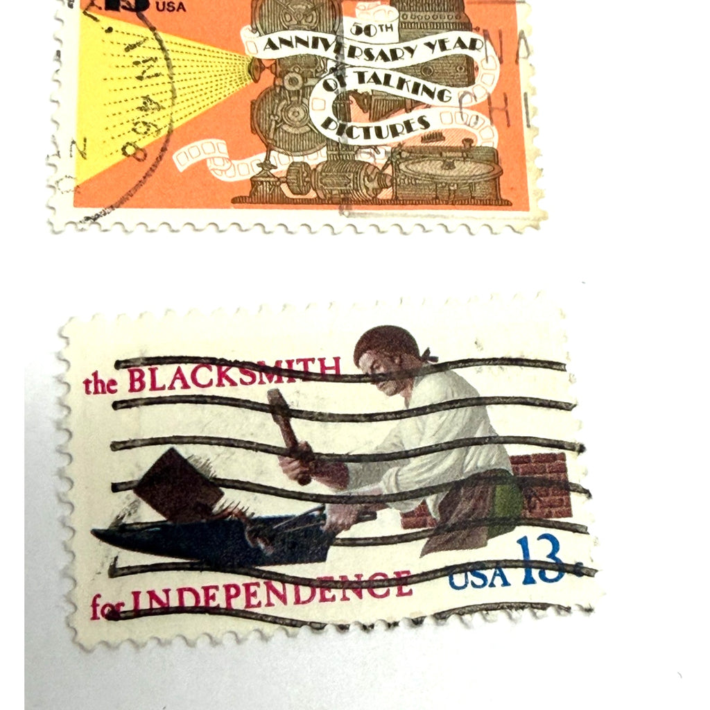 Vintage 1977 COMMEMORATIVE SET OF 8 U.S. POSTAGE STAMPS