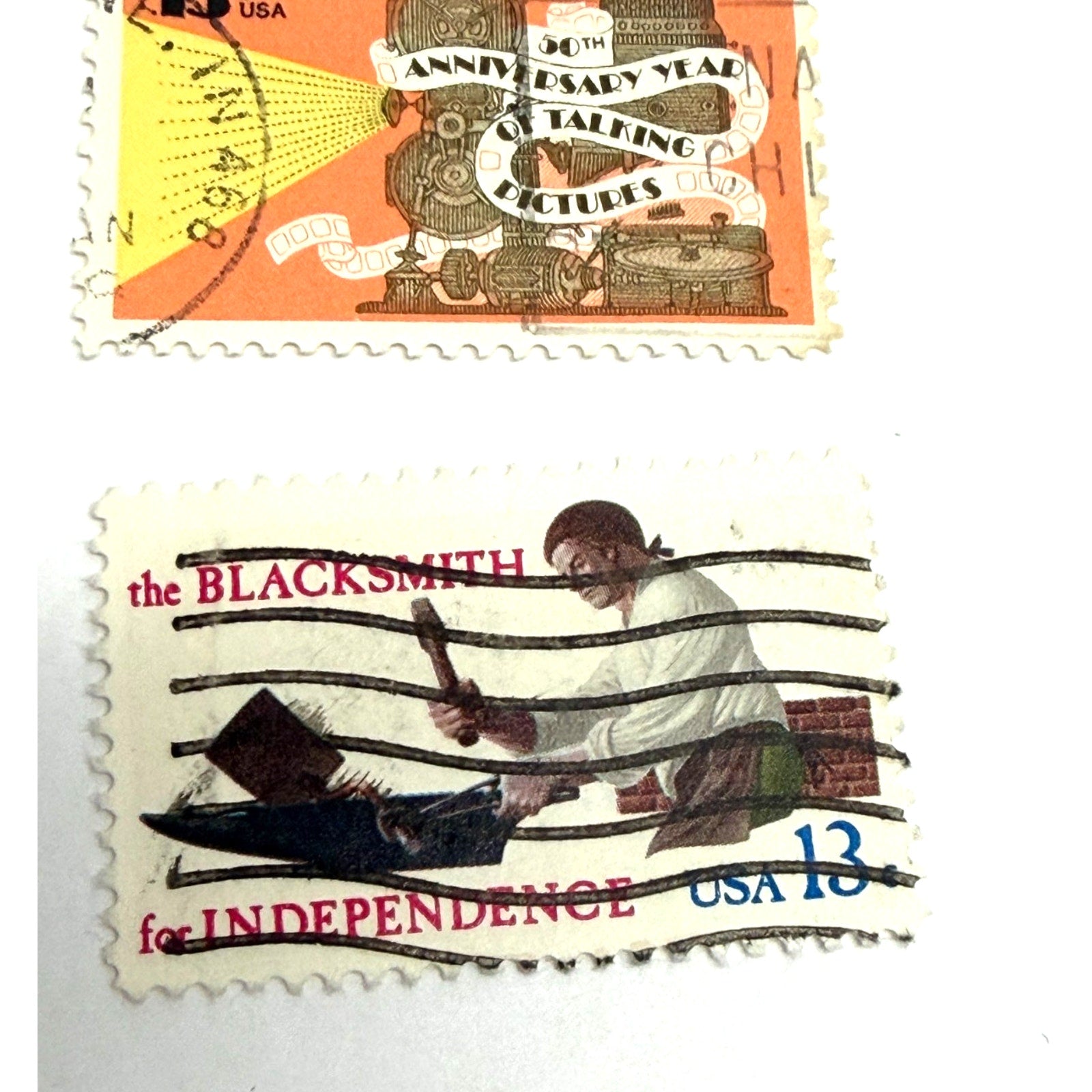 Vintage 1977 COMMEMORATIVE SET OF 8 U.S. POSTAGE STAMPS