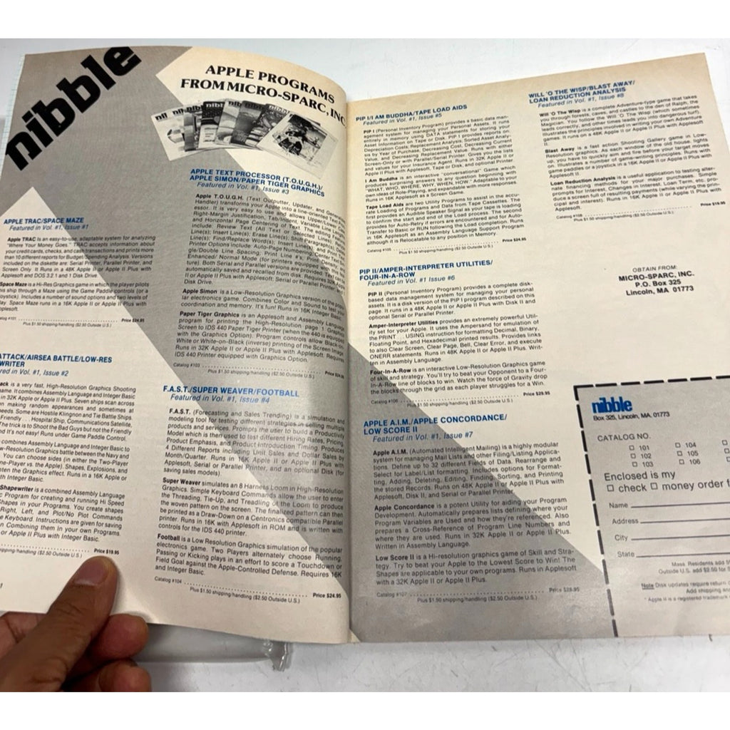 VTG Nibble Express VolumeI 1 Softcover Book Apple Mac Computer Programs