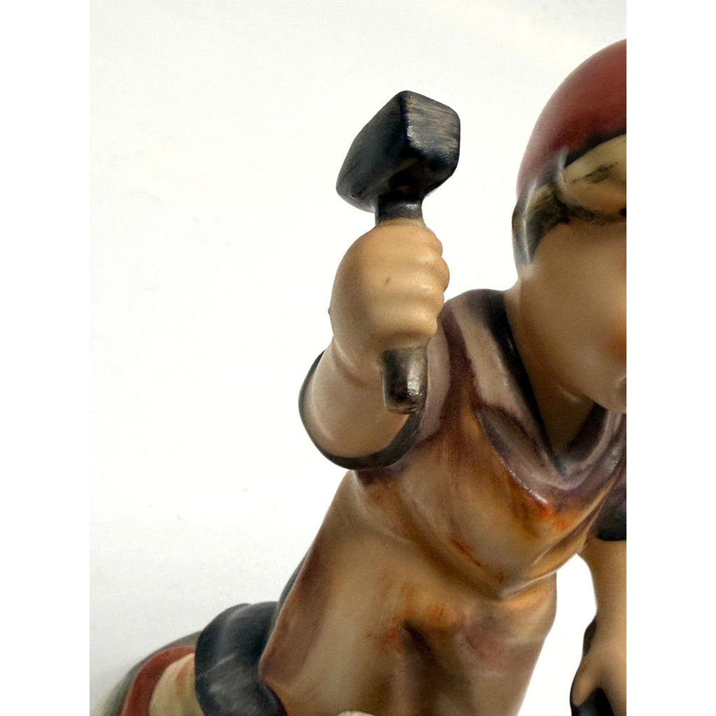 Vintage Friedel Bavaria Blacksmith Boy Figurine West Germany Hand Painted 6"