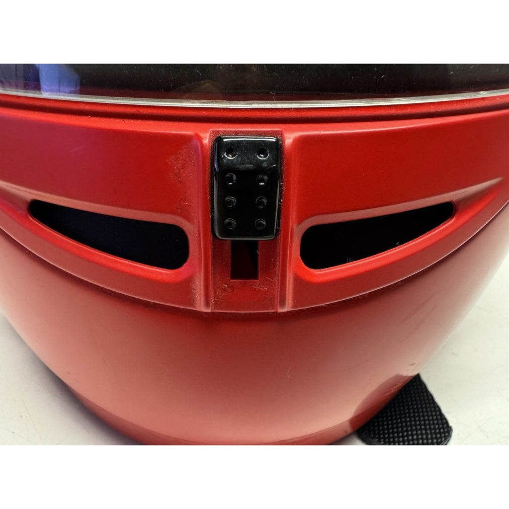 Vintage Icon 1c-01 Motorcycle Helmet Red with Screen Small Made in Korea