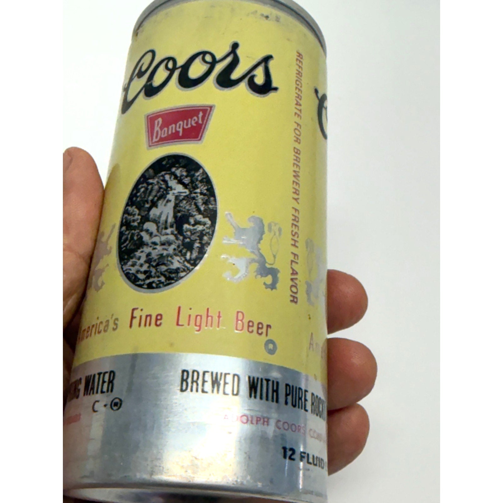 VTG 1970's Coors-Banquet Light Beer 🍻-Golden, Colorado-12 oz-Aluminum Beer Can