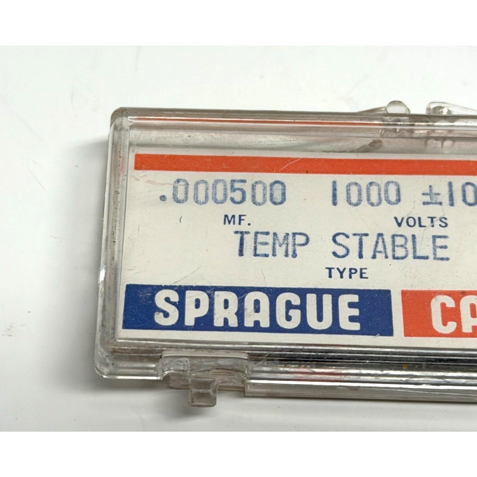 VTG NOS Sprague 10TS-T50 Temp-Stable Ceramic Capacitor .0005uF 500pF 1000V 1KV