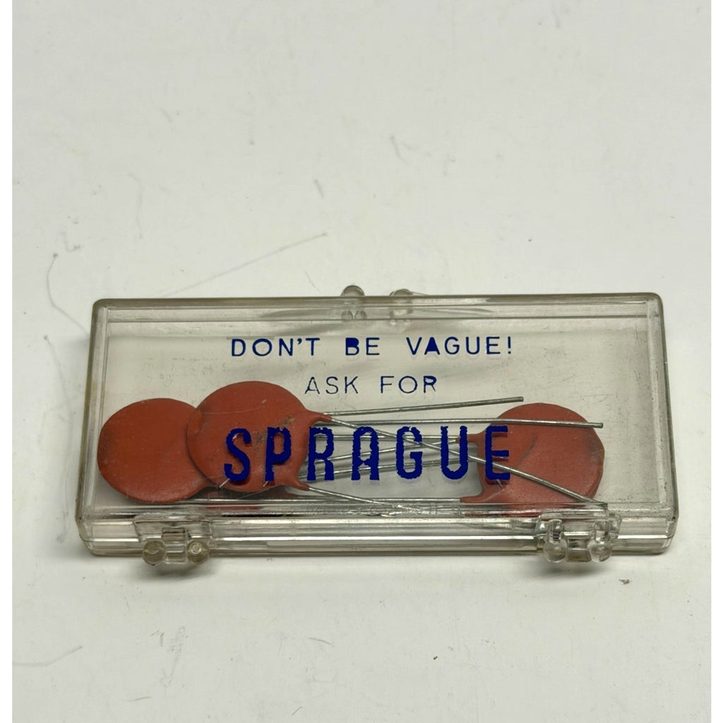 Vintage Sprague Ceramic Disc Capacitor .002 uF 1000V 1OTS D20