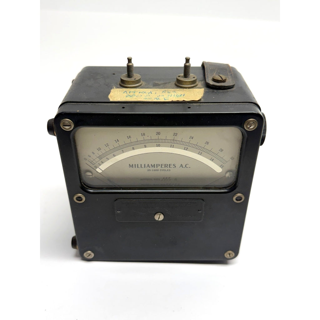 Vintage Weston Model 433 Milliammeter AC 25-1000 Cycles Analog Test Meter