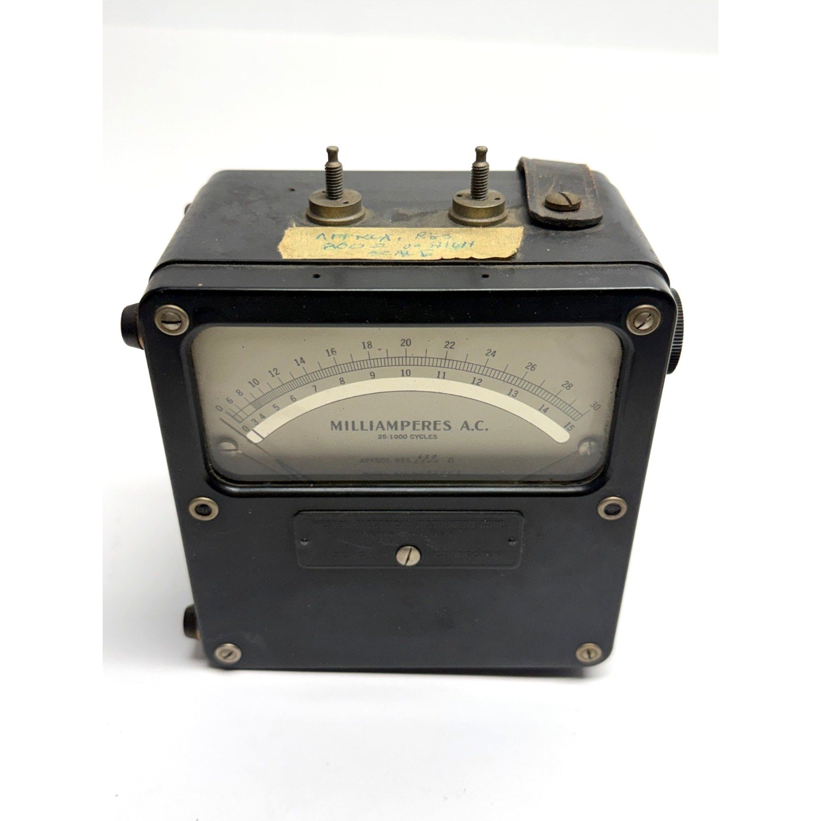 Vintage Weston Model 433 Milliammeter AC 25-1000 Cycles Analog Test Meter