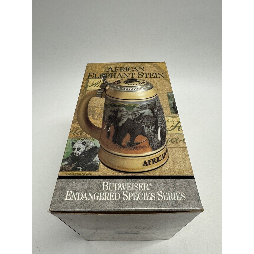 VINTAGE Anheuser-Busch Budweiser Endangered Species African Elephant Stein