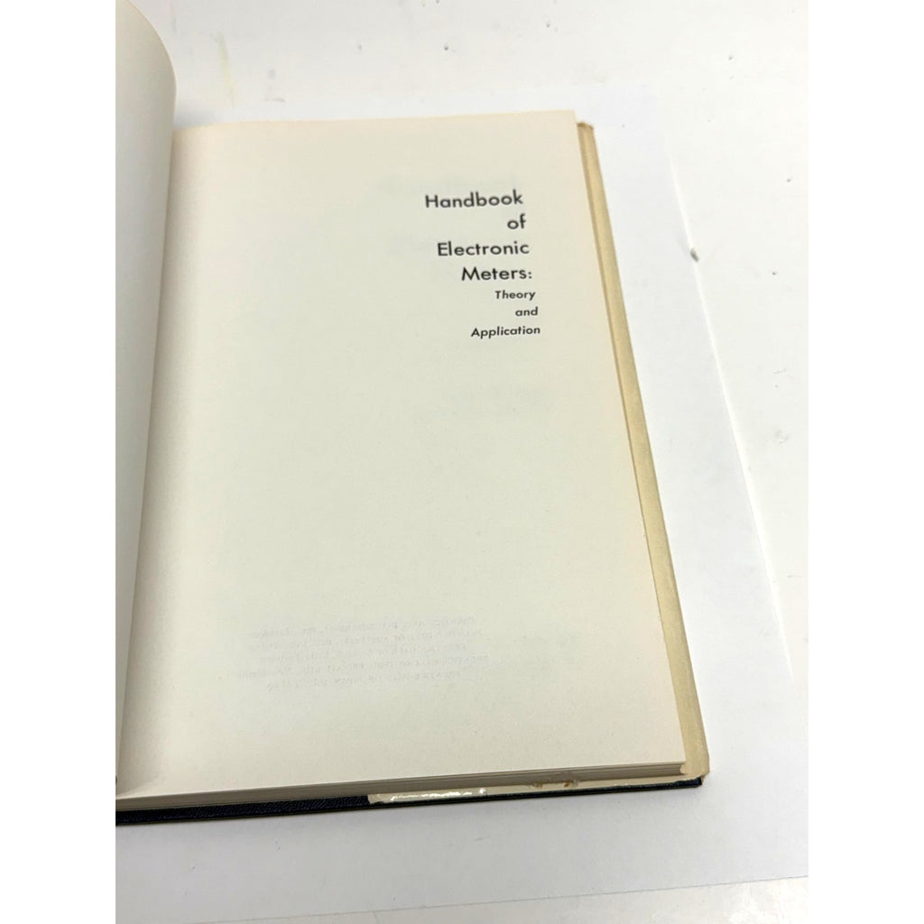 Vintage Handbook of Electronic Meters Theory and Application John D. Lenk HC