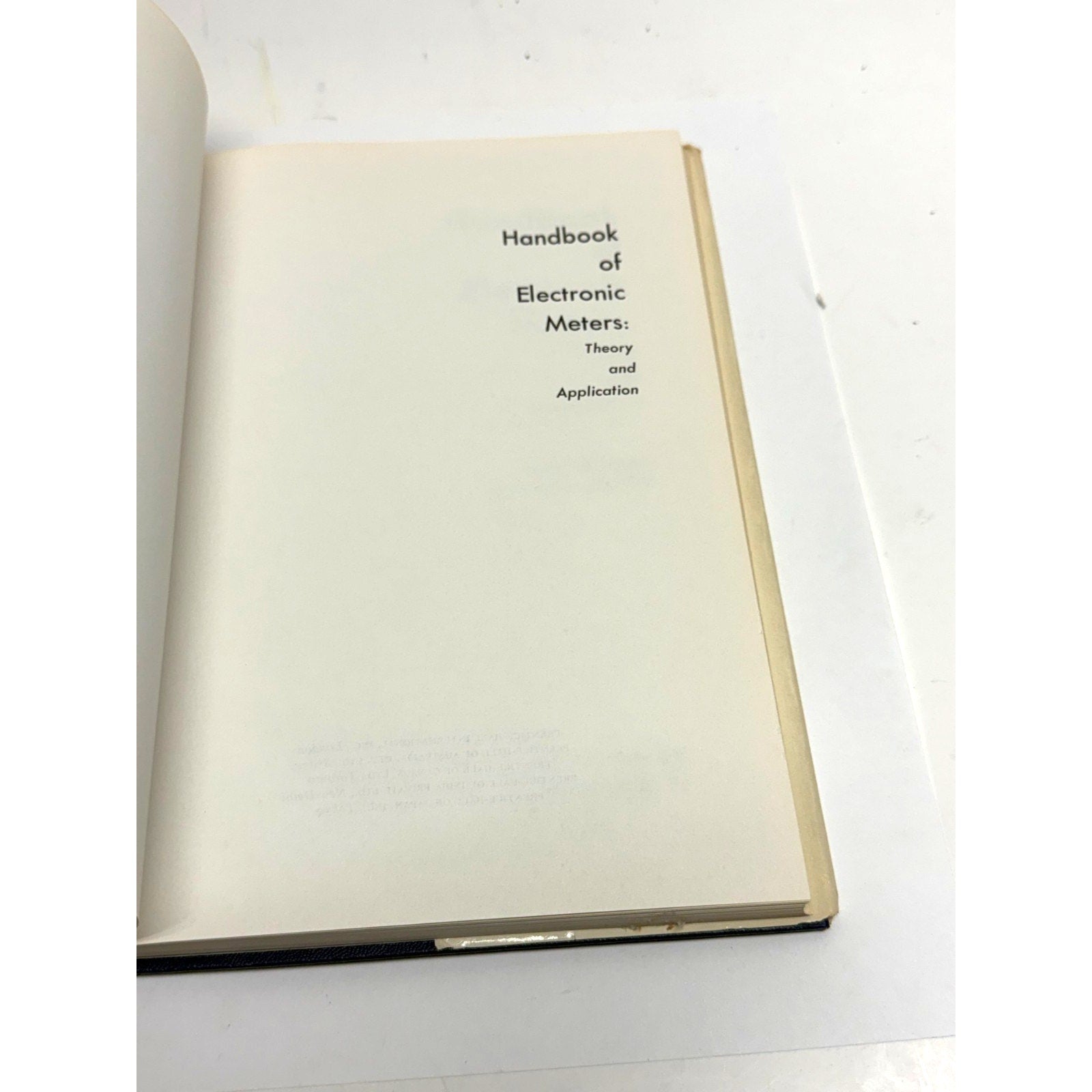 Vintage Handbook of Electronic Meters Theory and Application John D. Lenk HC