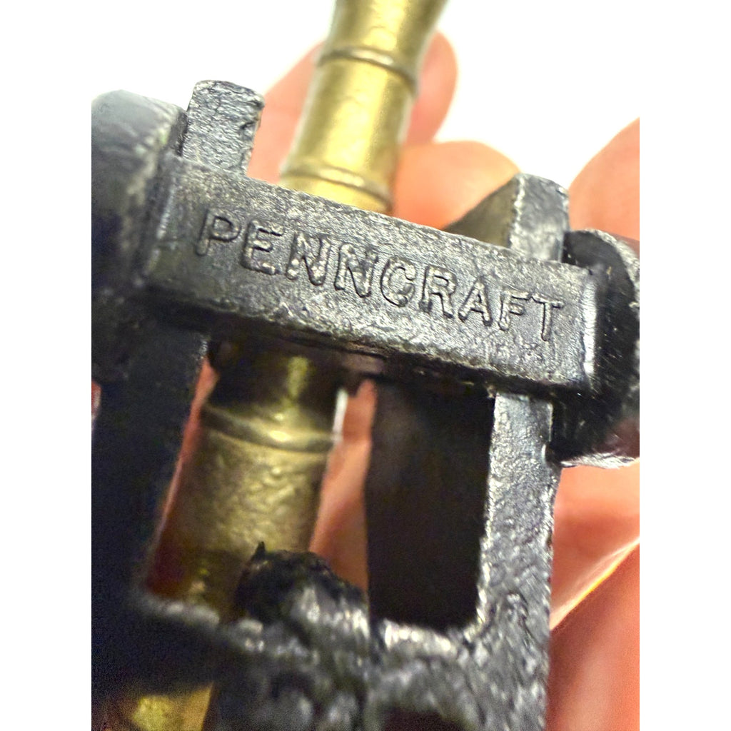 VTG 2 pc lot Vintage Penn Craft Cannon Cast Iron Brass Lot Toy Civil 3”, 4.5”
