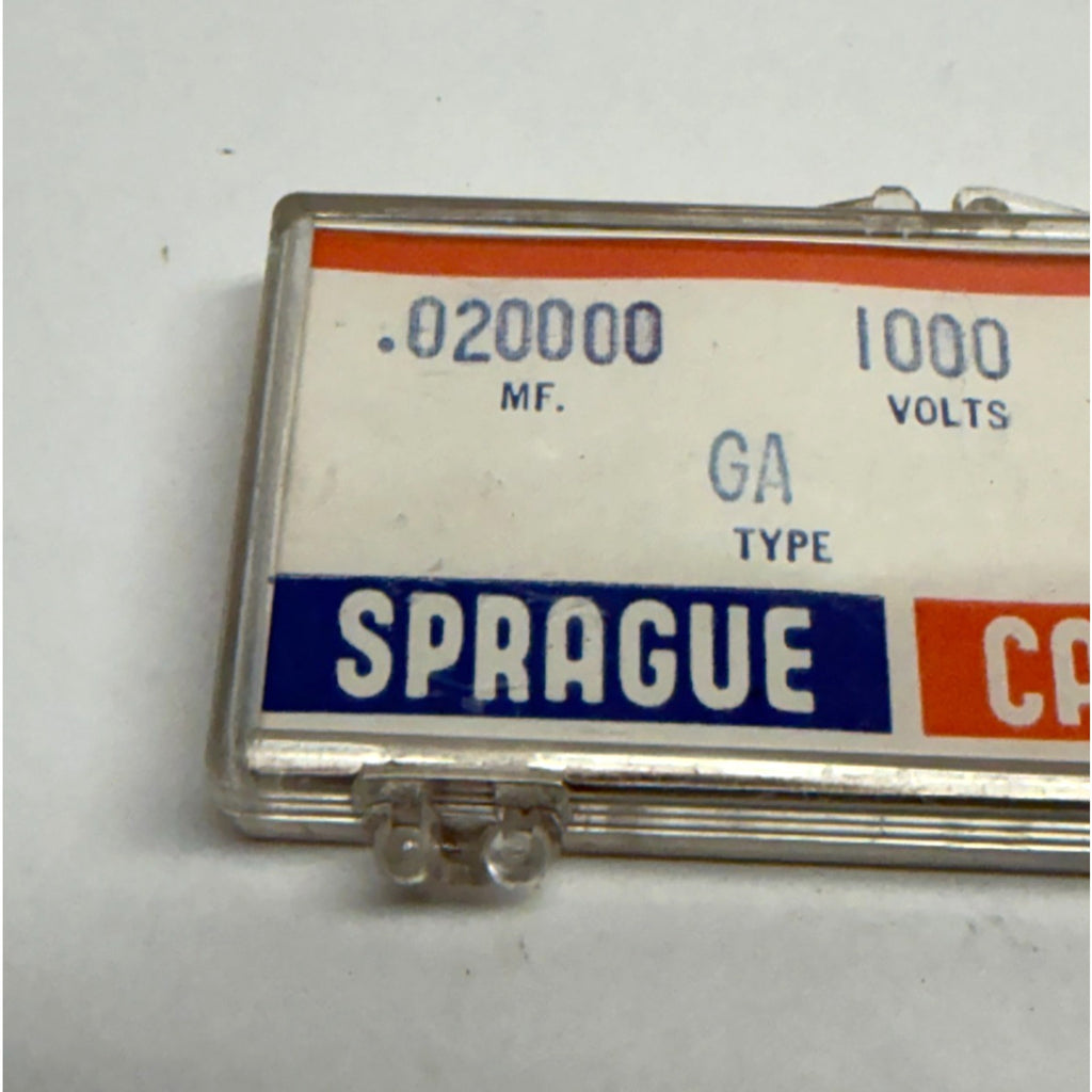 NEW Vintage Sprague Ceramite Ceramic Disc .02 uF 1000V Capacitor 5GA-S20