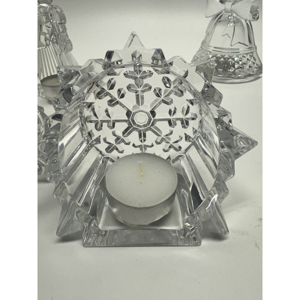 VINTAGE NEW Cristal DArques Christmas Luminaries Candle Holder Made in France