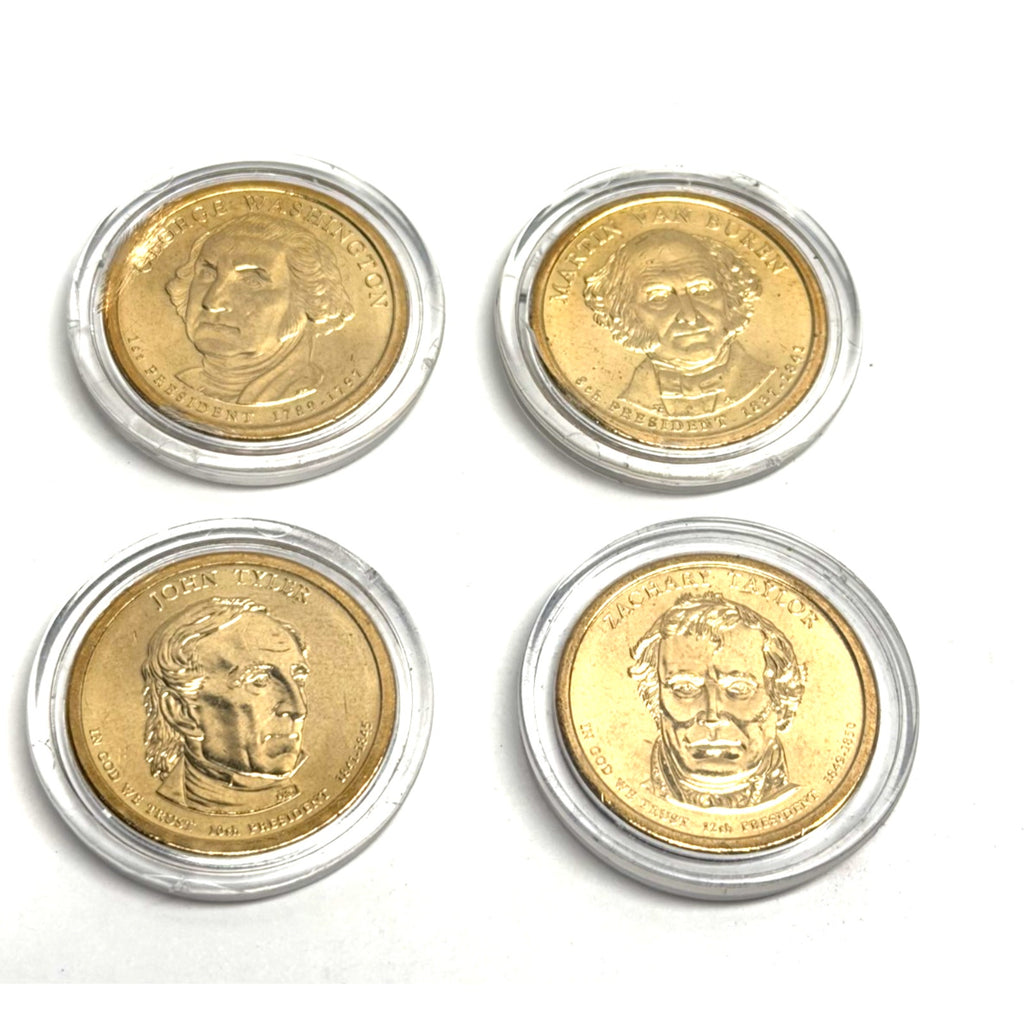 Vintage lot of 4 new 2007 S Presidential Dollar 4 Coin Gem Proof Set