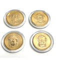 Vintage lot of 4 new 2007 S Presidential Dollar 4 Coin Gem Proof Set