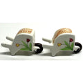 Vintage Porcelain Wheelbarrow Salt & Pepper Shakers Tulips Spring (Japan)