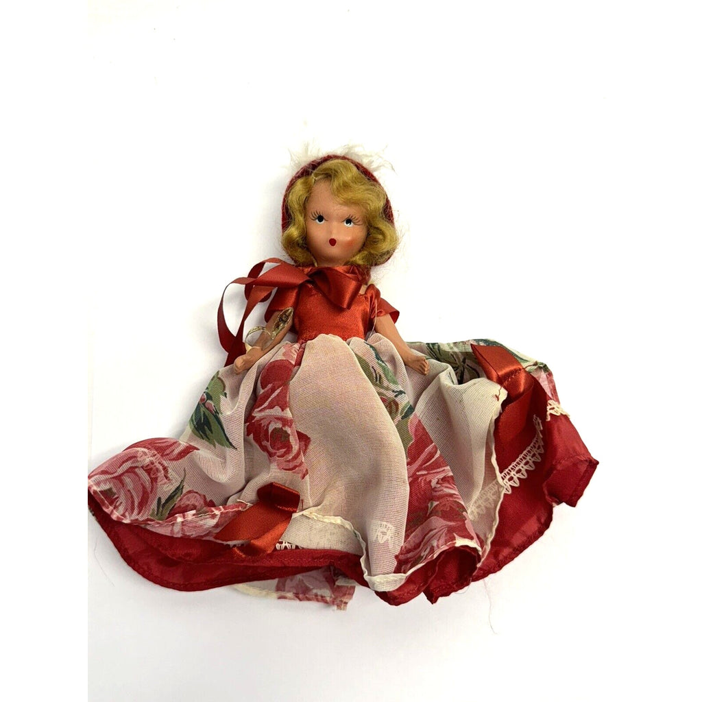 Vintage Nancy Ann Storybook Doll 198 December Bisque Doll 6.5"