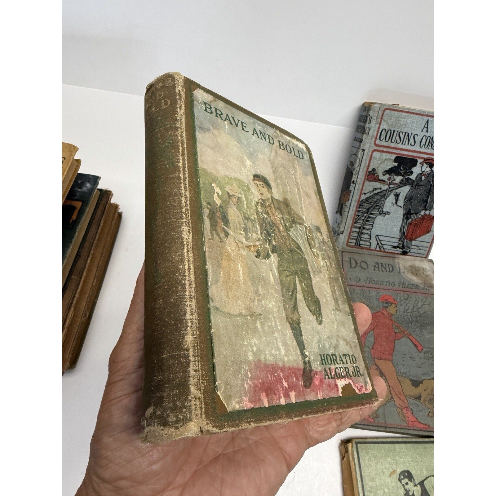 VINTAGE Lot of 10 1800s 1900s Books Horatio Alger Hardcover Book Collection