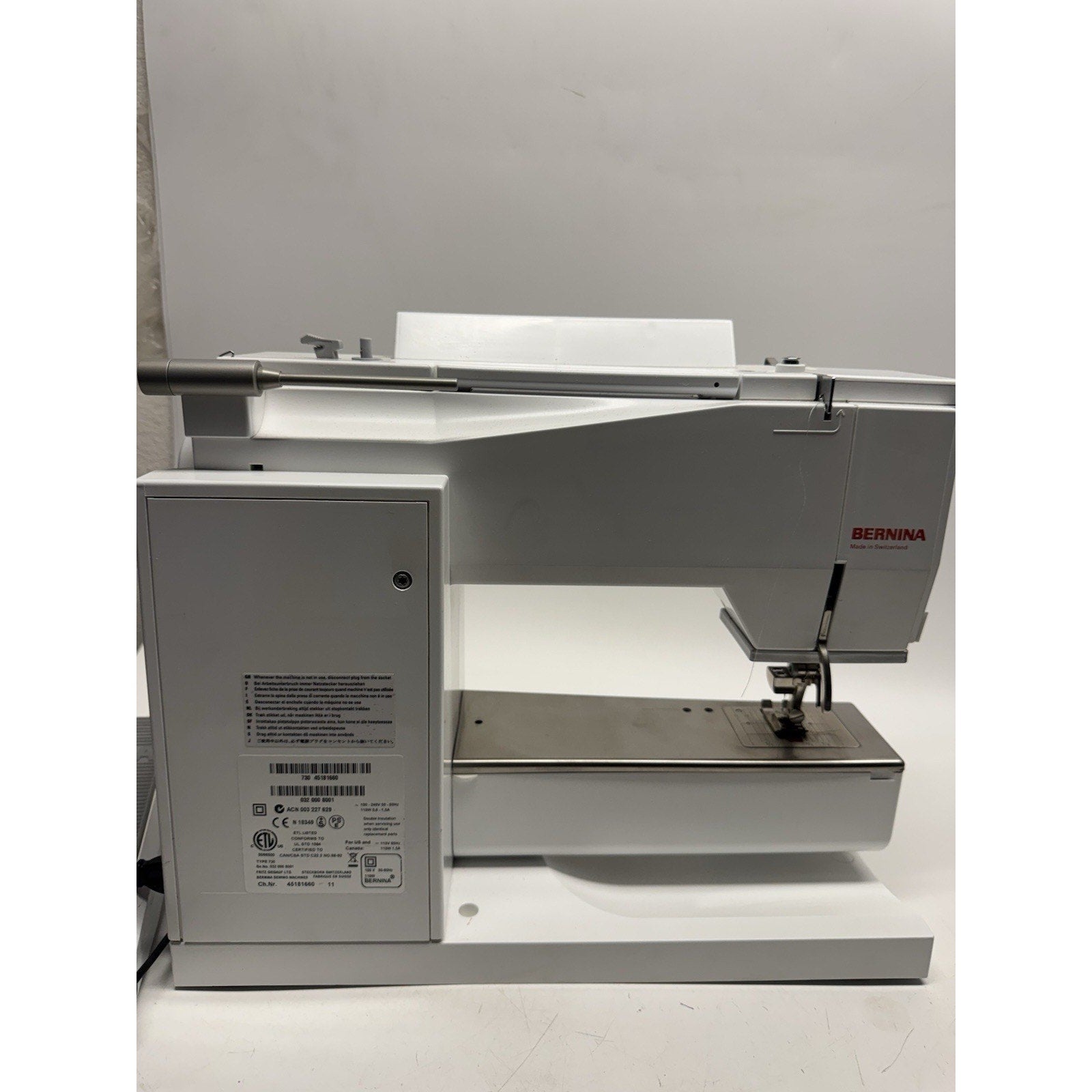 Bernina Artista 730 Sewing and Embroidery Machine Made in Switzerland