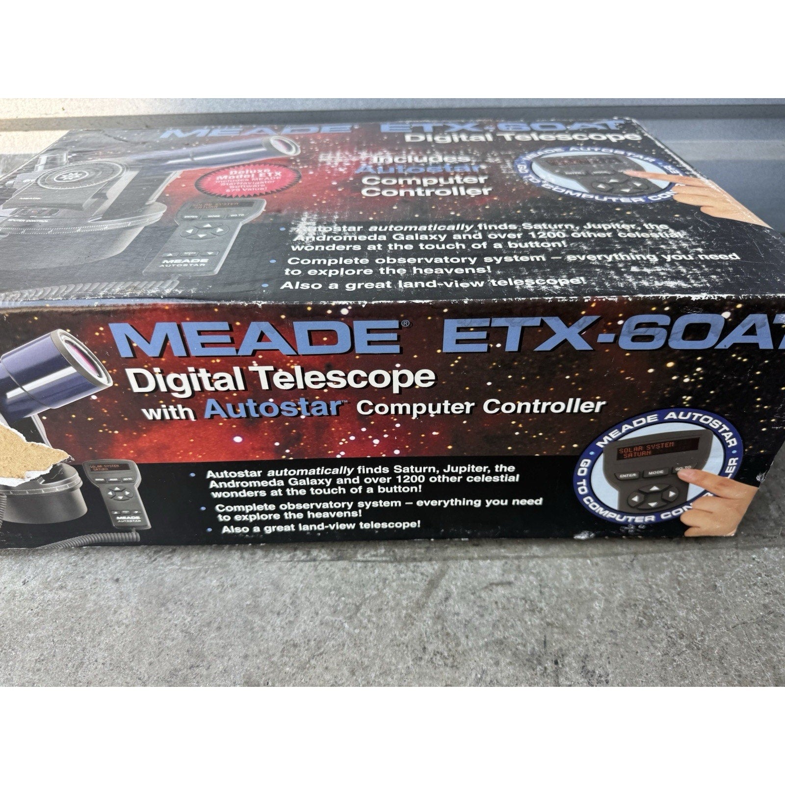 VINTAGE SEALED PACKAGE Meade ETX-60 AT Refractor Telescope Blue Tube