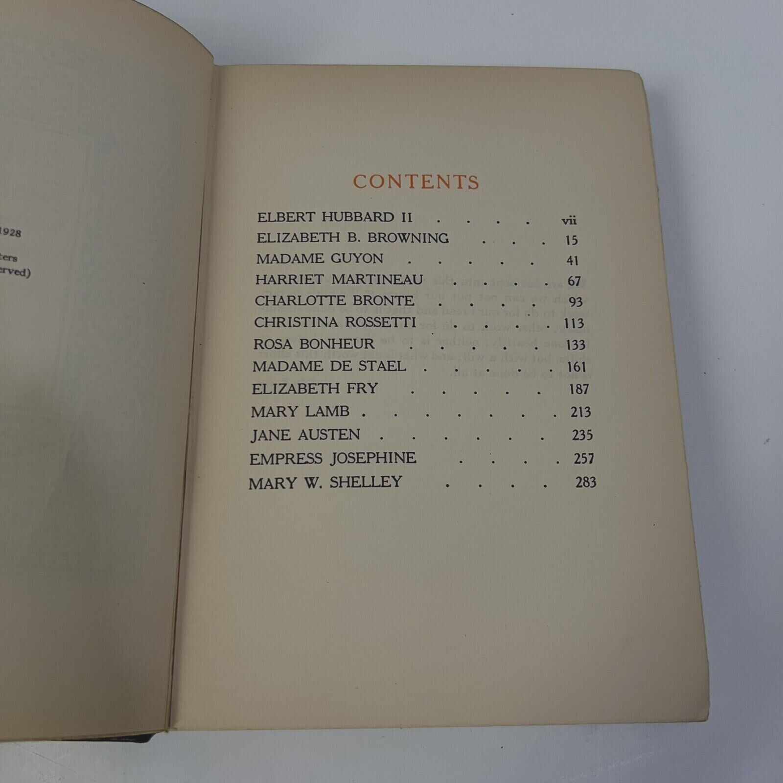 VINTAGE Little Journeys Volume II Famous Women Elbert Hubbard 1928