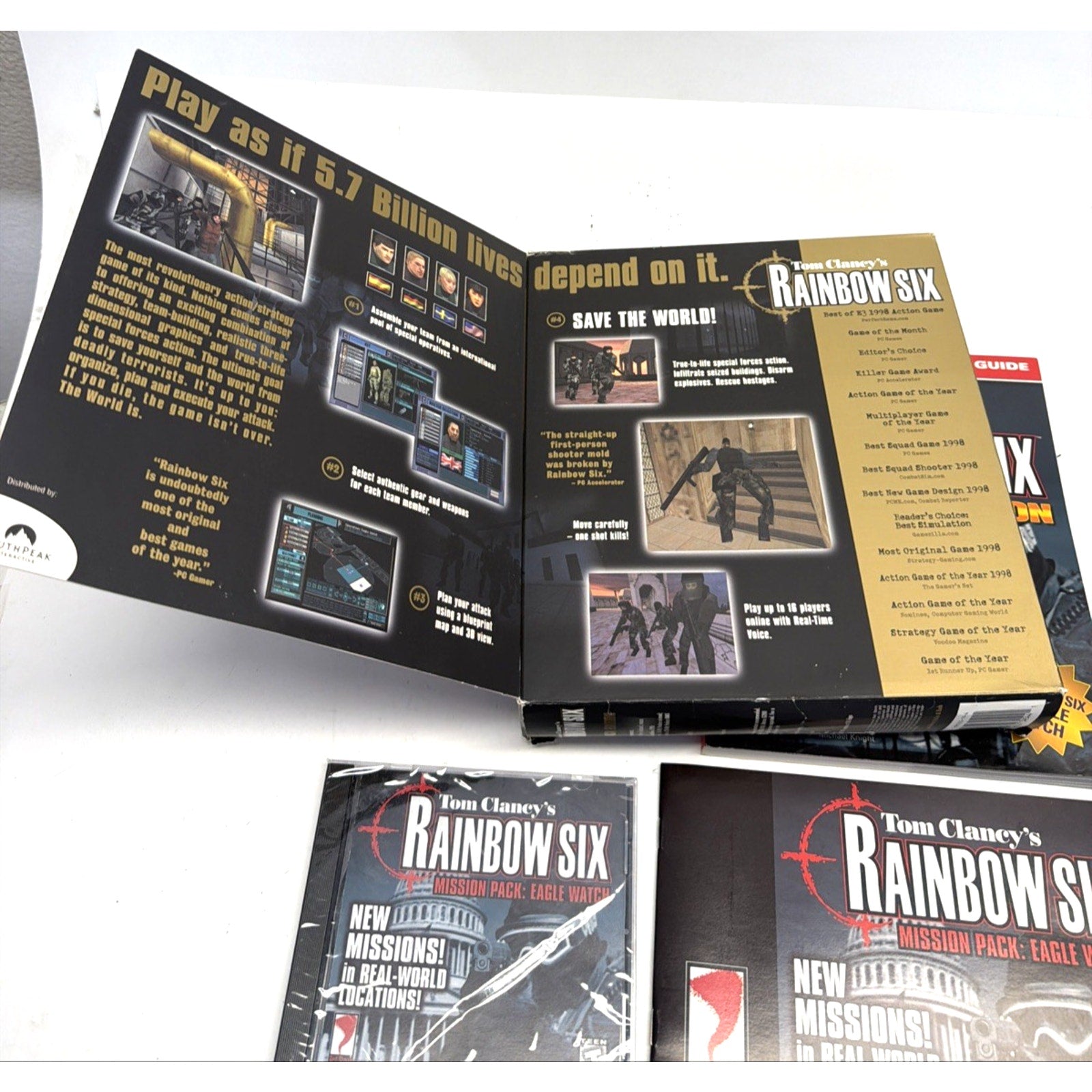 Vintage New Tom Clancy's Rainbow Six: Gold Pack Edition PC Game Big Box