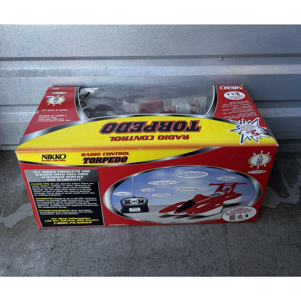 Vintage SEALED NEW Styrofoam NIKKO Torpedo Hydroplane RC Racing Boat 49MHz
