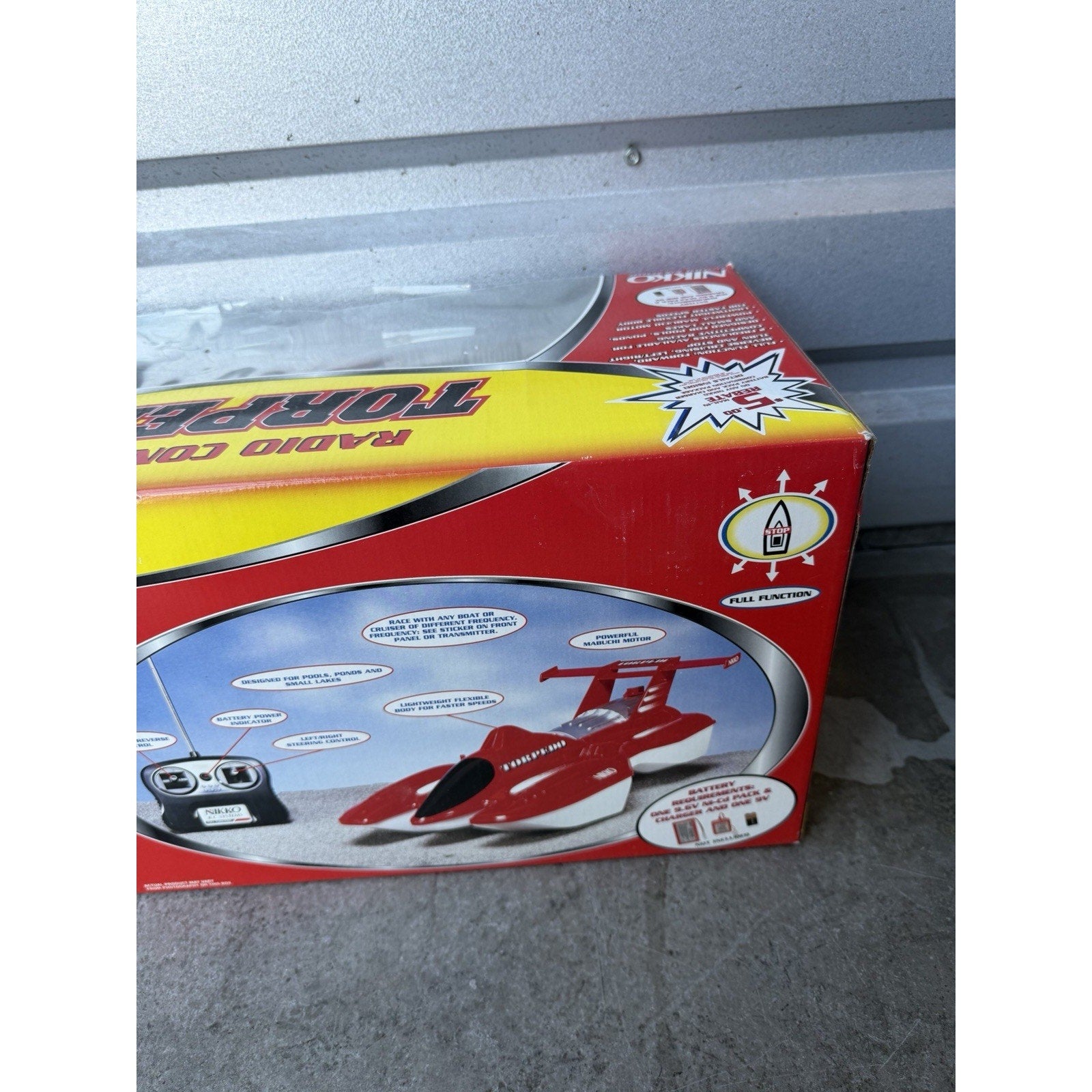 Vintage SEALED NEW Styrofoam NIKKO Torpedo Hydroplane RC Racing Boat 49MHz