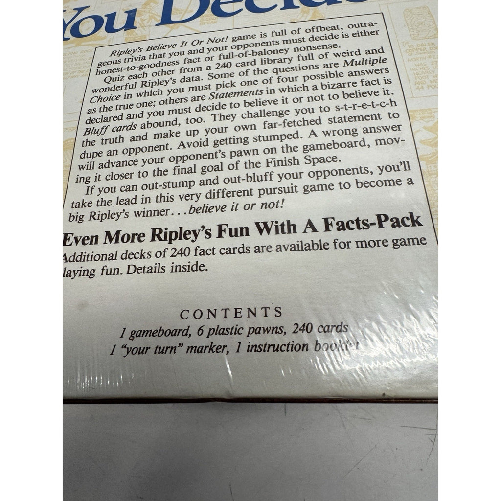 Vintage FACTORY SEALED 1984 Ripley's Believe It Or Not-Board Game