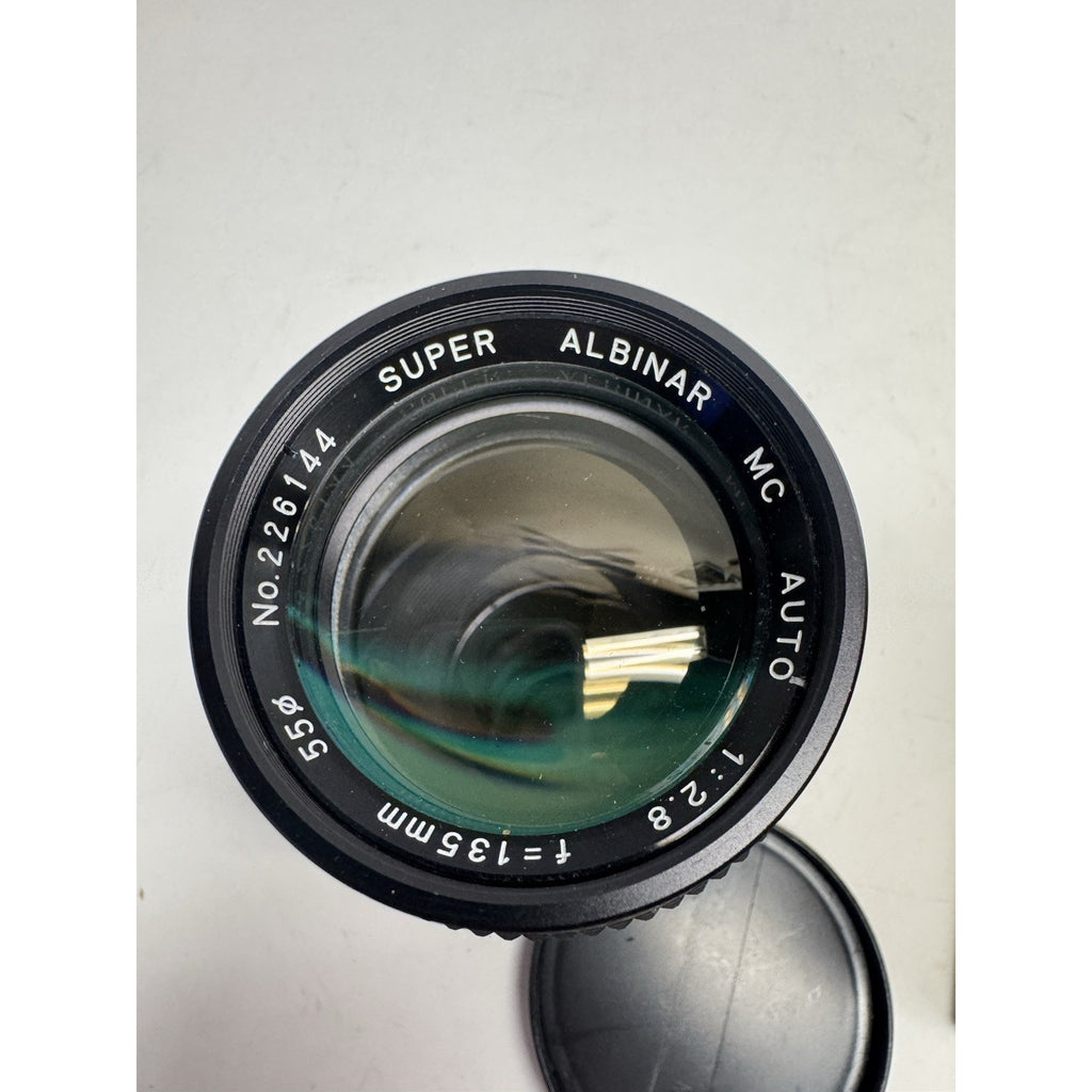 Vintage NOS Super Albinar 135MM F 2.8 Auto Telephoto Coated Lens Canon AE JAPAN