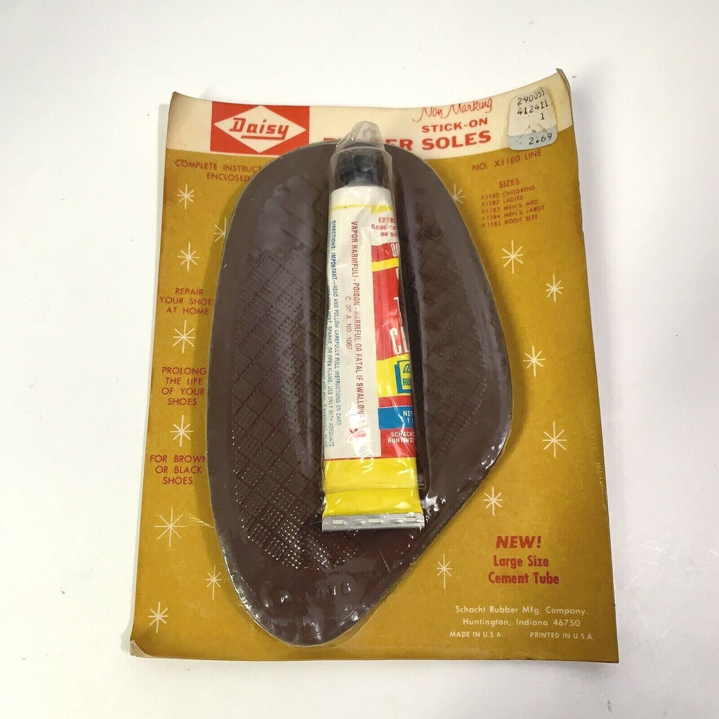 Vintage Daisy, Complete Shoe Repair Kit, One Pair Rubber Soles FACTORY SEALED