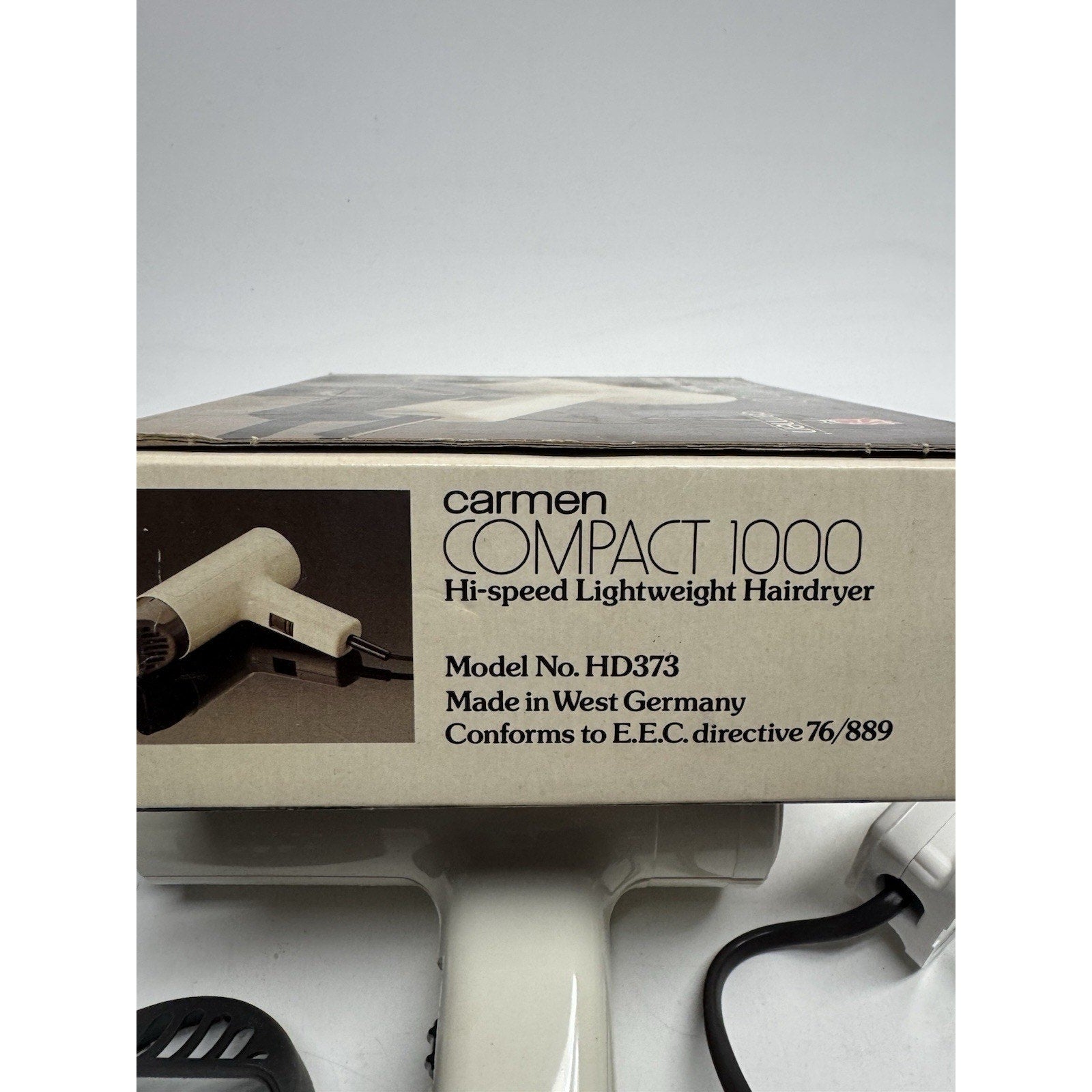 VINTAGE RARE Carmen Compact 1000 Watt Hair Dryer Made in Germany