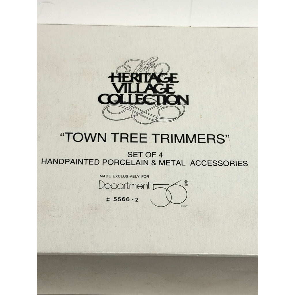 Vintage Seal Dept 56 Heritage Village Collection TOWN TREE TRIMMERS # 5566 - 2