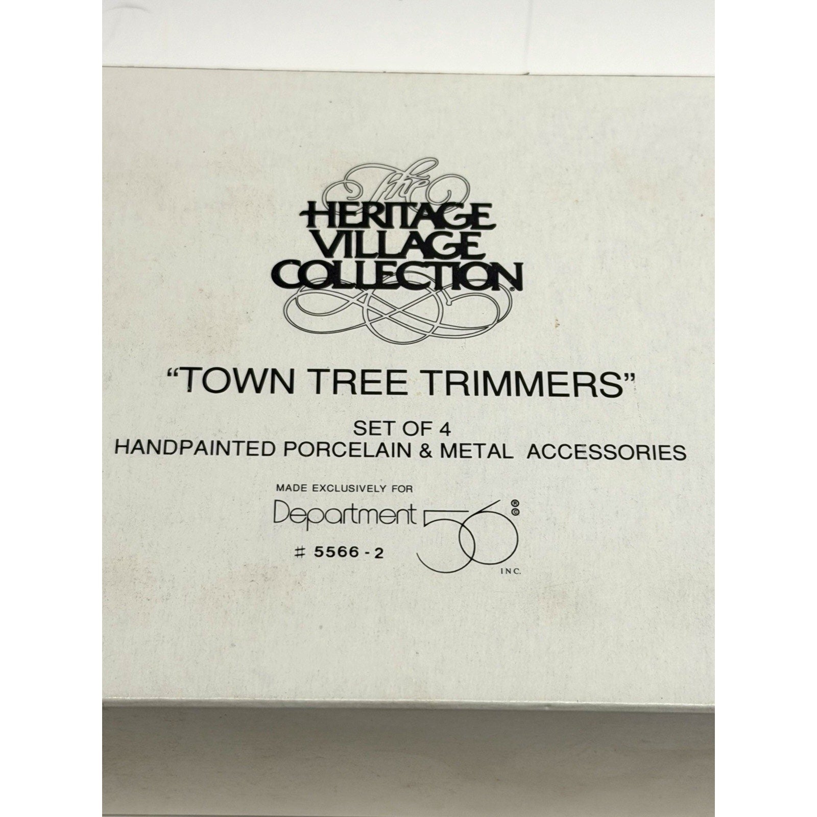 Vintage Seal Dept 56 Heritage Village Collection TOWN TREE TRIMMERS # 5566 - 2