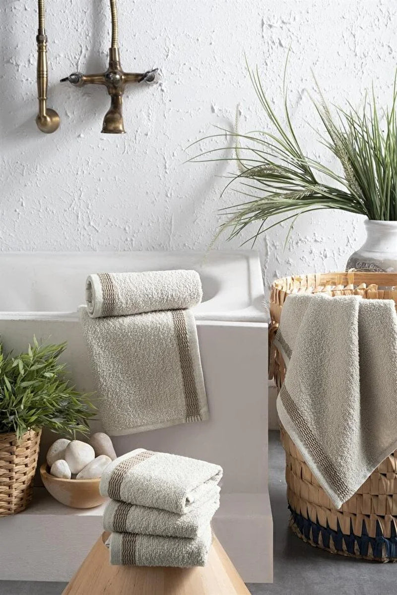 6-Piece Small Hand Towel Set Face Towels Guest Towels Soft Cotton Washcloth Set