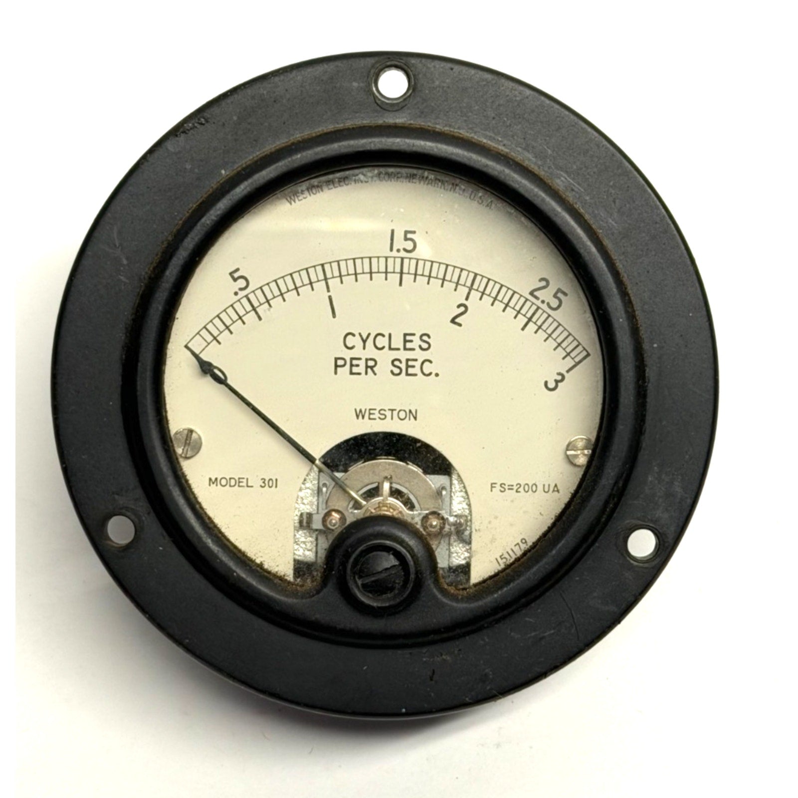 Vintage Weston AC Milliamperes Panel Meter #301 Measures 0-3 mA