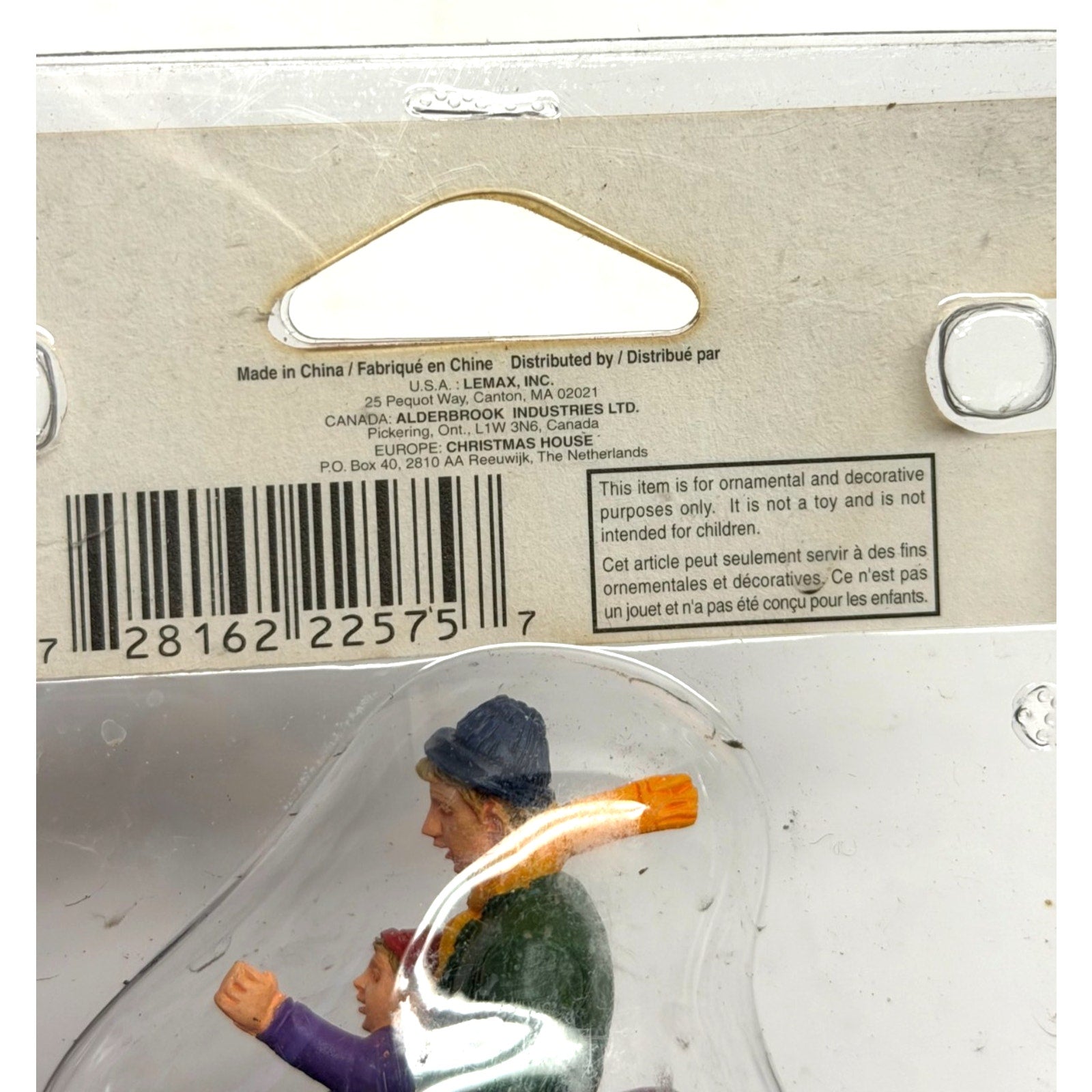 Vintage NEW Lemax TUBING WITH DAD Poly-Resin Figurine Christmas 22575A