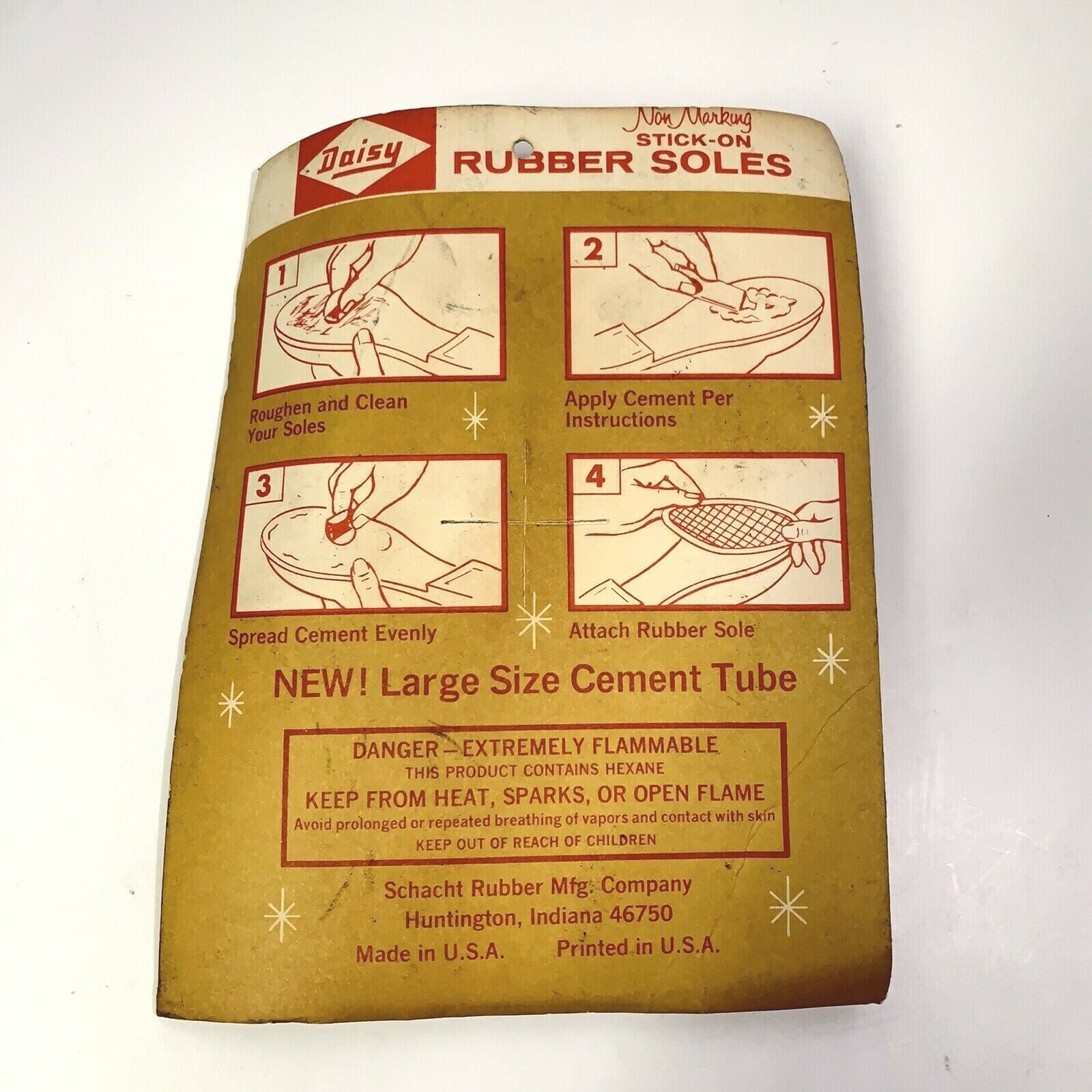 Vintage Daisy, Complete Shoe Repair Kit, One Pair Rubber Soles FACTORY SEALED