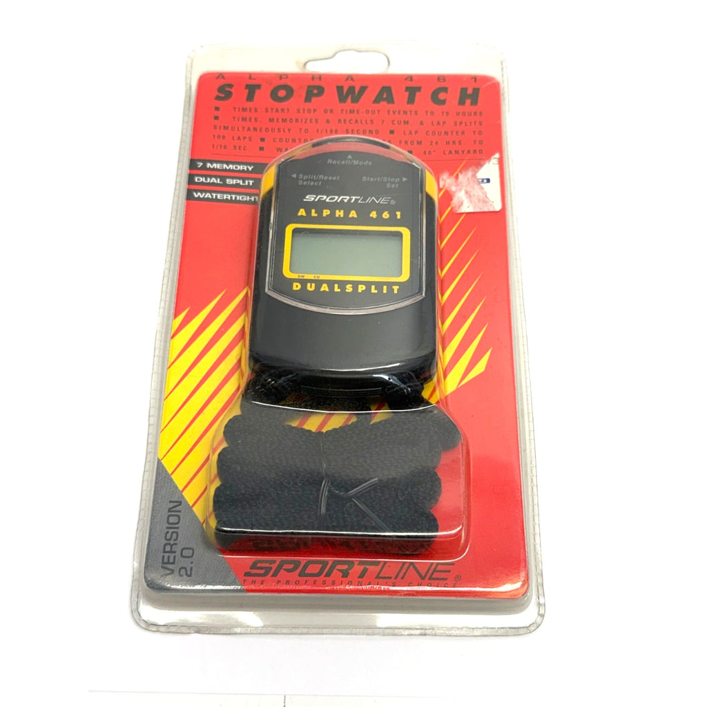 Vintage Sportline Alpha 461 Dual Split Stopwatch Timer 7 Memory Sealed