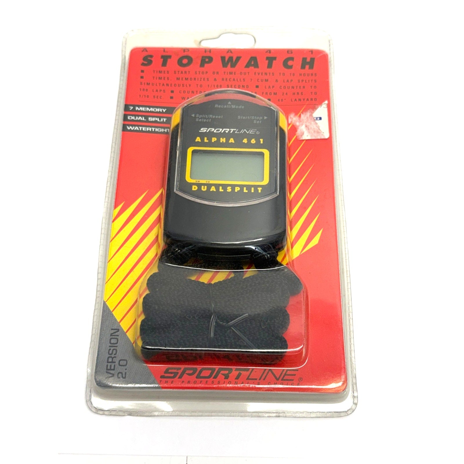 Vintage Sportline Alpha 461 Dual Split Stopwatch Timer 7 Memory Sealed