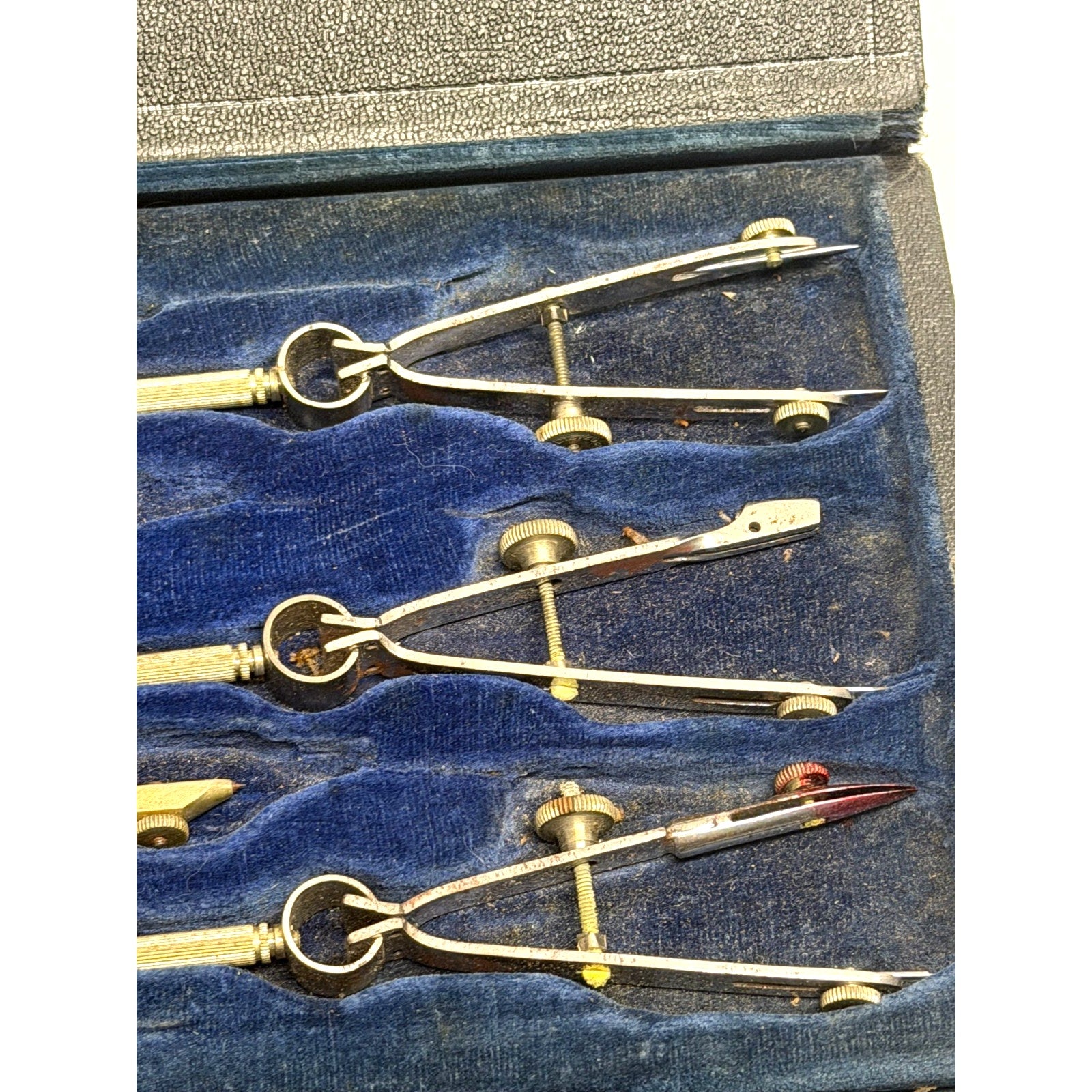 Vintage Dietzgen PREP Drafting Tool Set - Drawing Instruments w/ Case - 9pc