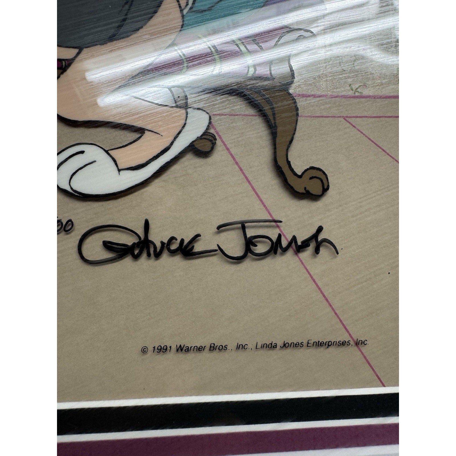 VTG Limited Edition Bugs Bunny And Honey LE Animation Cel Chuck Jones Signed