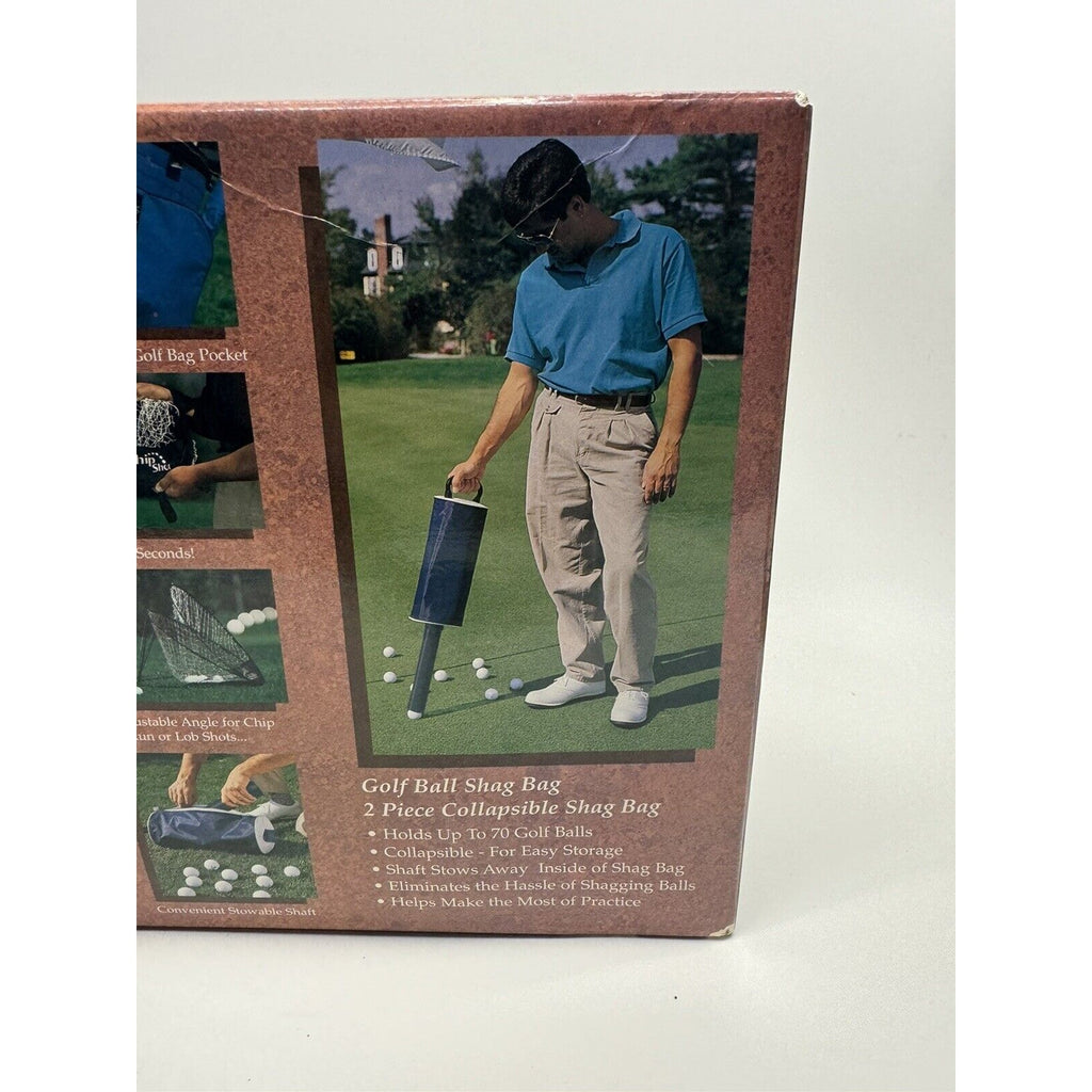 VINTAGE NEW Club Champ Chip n' Shag Combo w/ Chipping Net & Collapsible Shag Bag