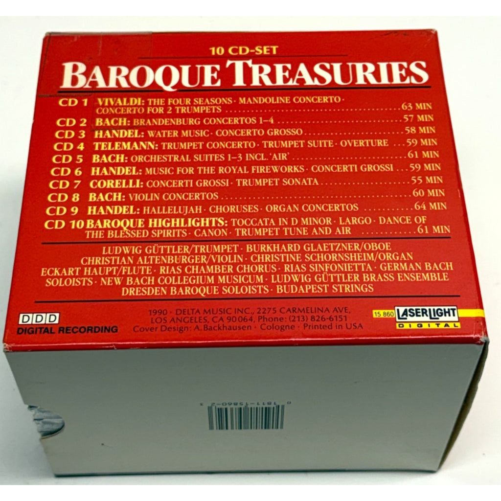 Vintage BAROQUE TREASURES Guttler Altenburg [Laserlight 10 CD Box Set] Sealed