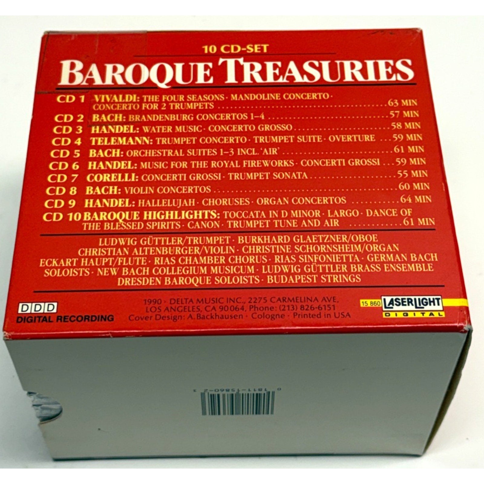 Vintage BAROQUE TREASURES Guttler Altenburg [Laserlight 10 CD Box Set] Sealed
