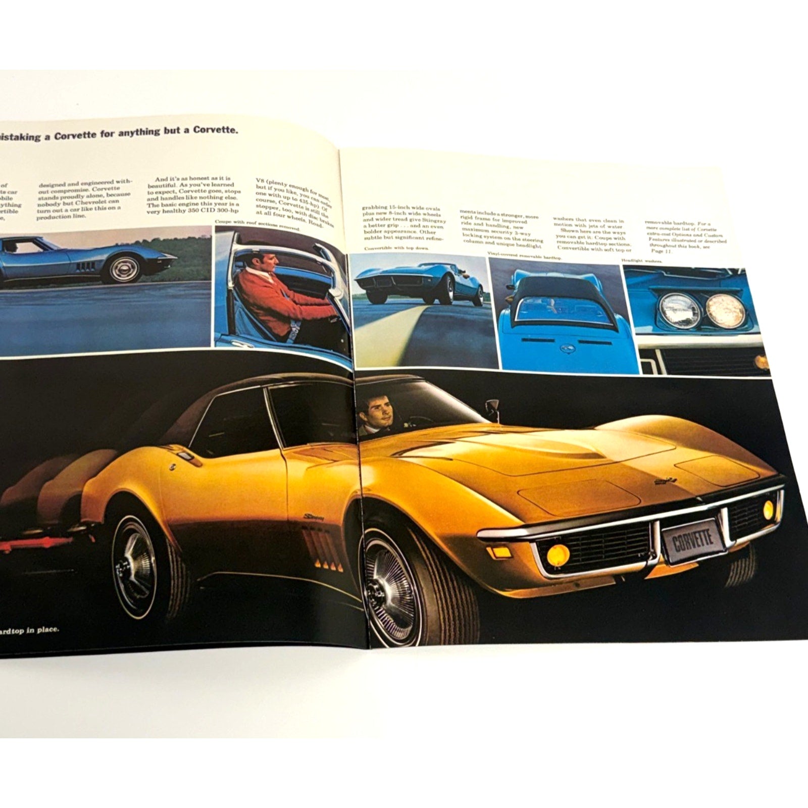 Vtg 1969 Chevrolet Corvette Prestige Dealer Sales Brochure Stingray Hardtop