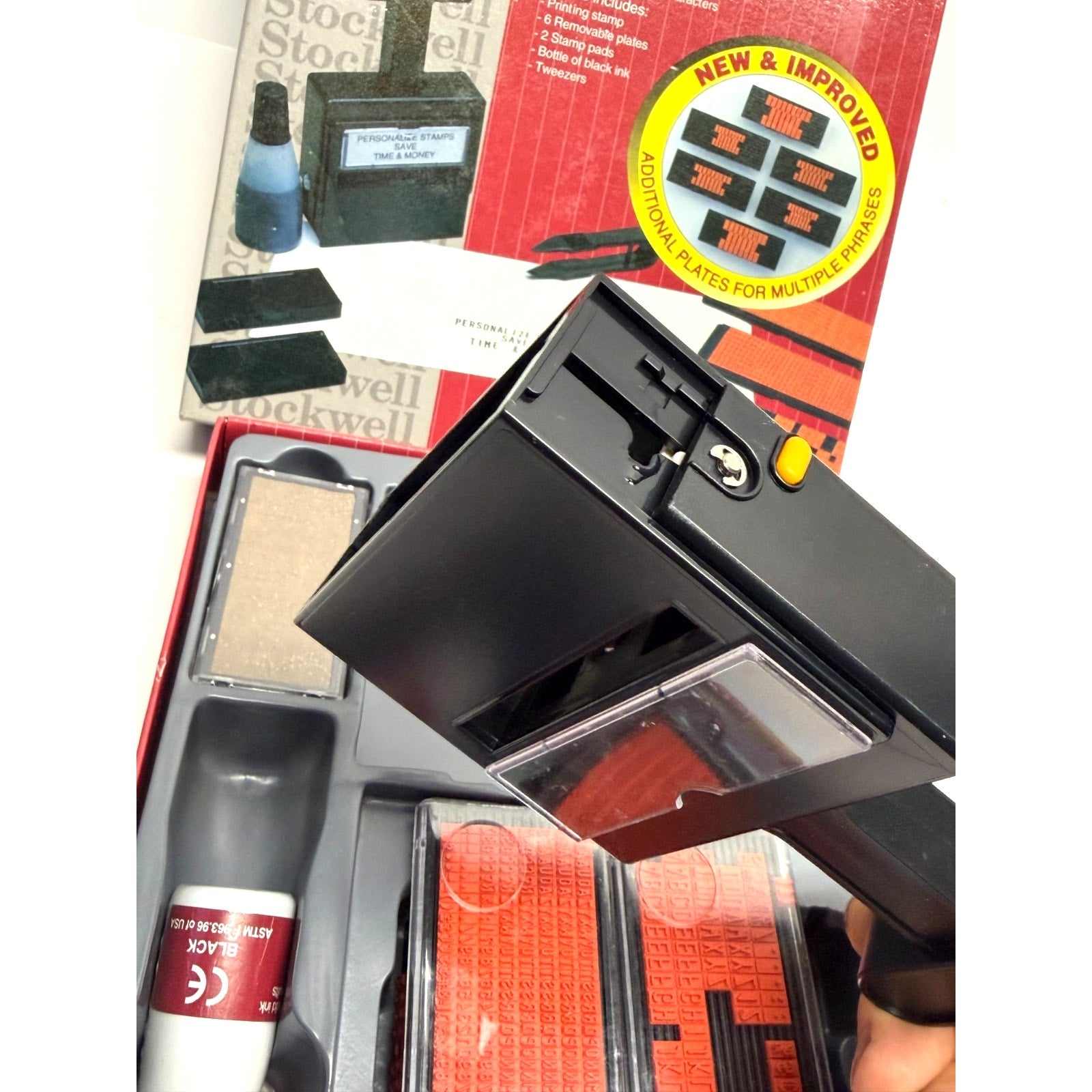 Vintage NOS Stockwell Self-Inking Printing Kit