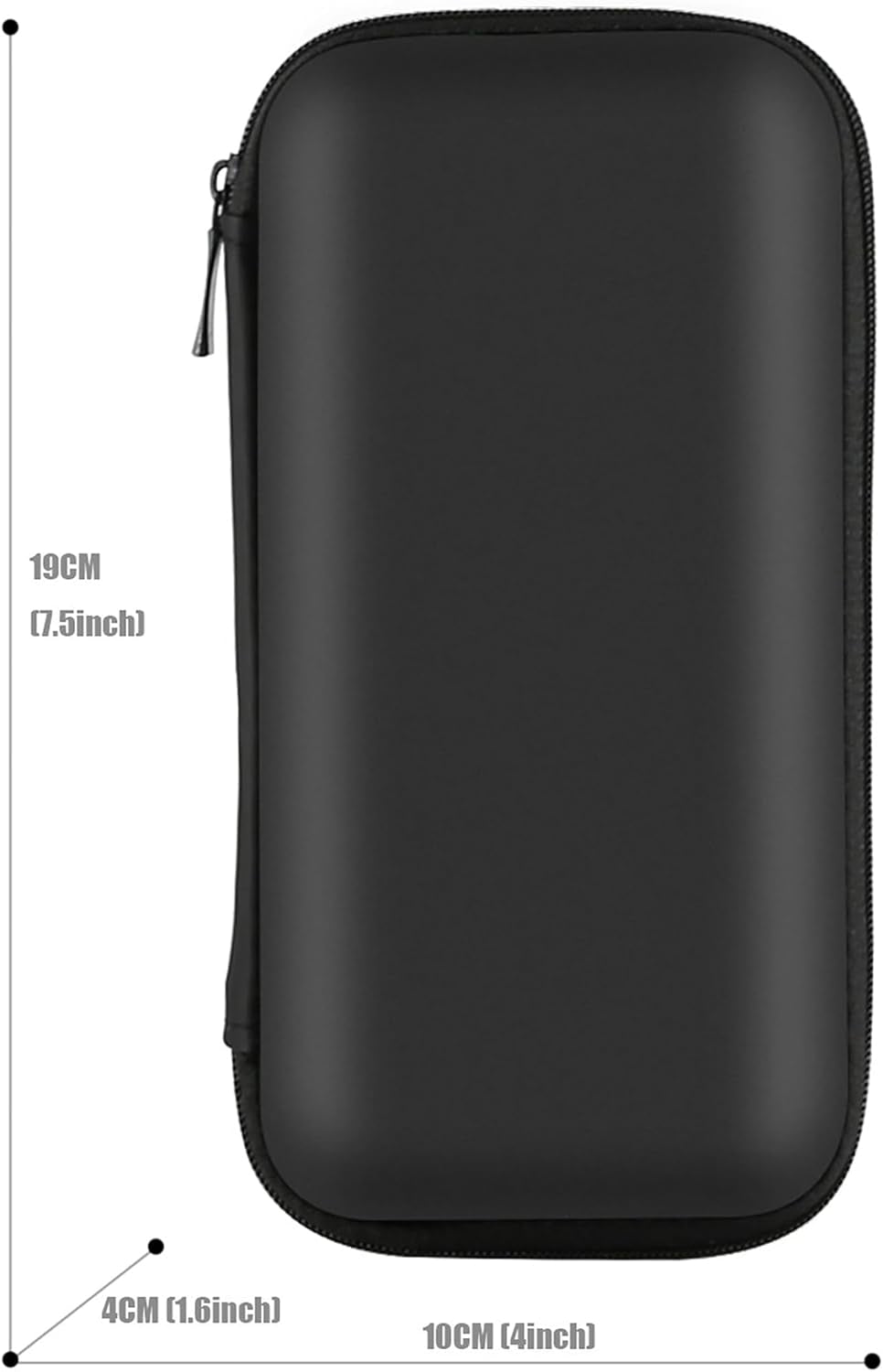 Travel Essentials Electronics Organizer Charger Case Portable Dual Zipper Shockproof Pouch Tech Purse Cord Cable Pouches Power Bank Storage Accessories Bag for Women Men,6.5X3.2X1 Black