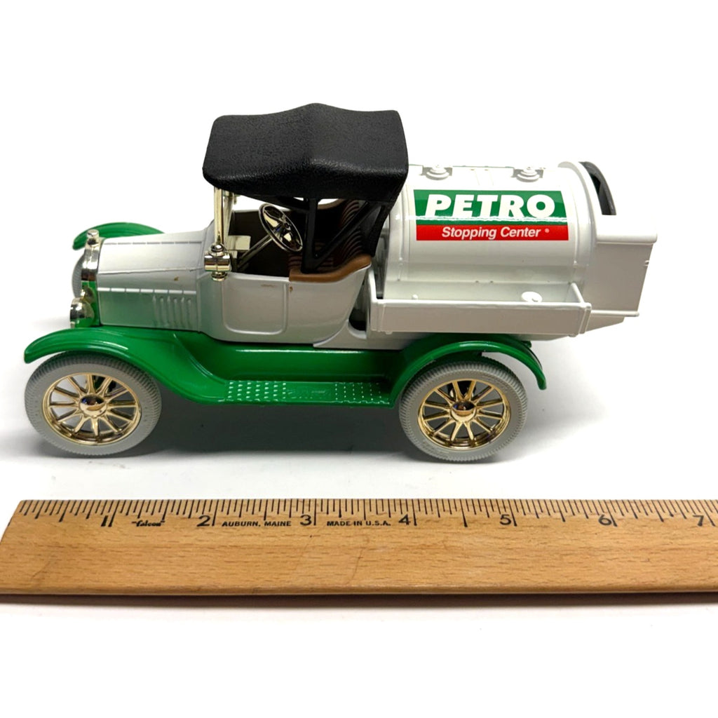 VINTAGE NEW 1918 TANKER DIE CAST METAL VEHICLE BANK -PETRO SHOPPING CENTER